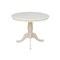 International Concepts Round 36 in Rd Top Pedestal Table, 12 in Leaf, 28.9 inH, Dining Height, Unfinished, 36 W, 36 L K-36RXT - alternate 5